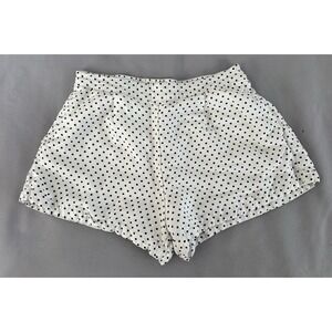Kate Spade Women's Mini Polka Dot Linen Flared High Rise Shorts Medium